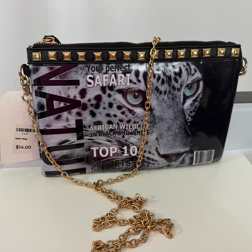 Black and Gold Chain Clutch